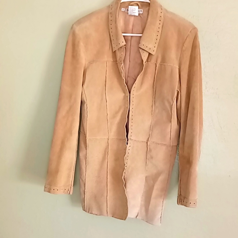 Nancy Bolen Patchwork Suede Jacket Size Large - image 1
